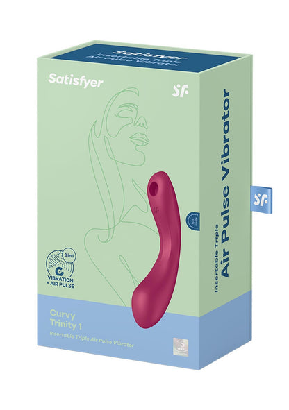 1-Wibrator silikonowy Satisfyer Curvy Trinity 1 czerwony USB-1