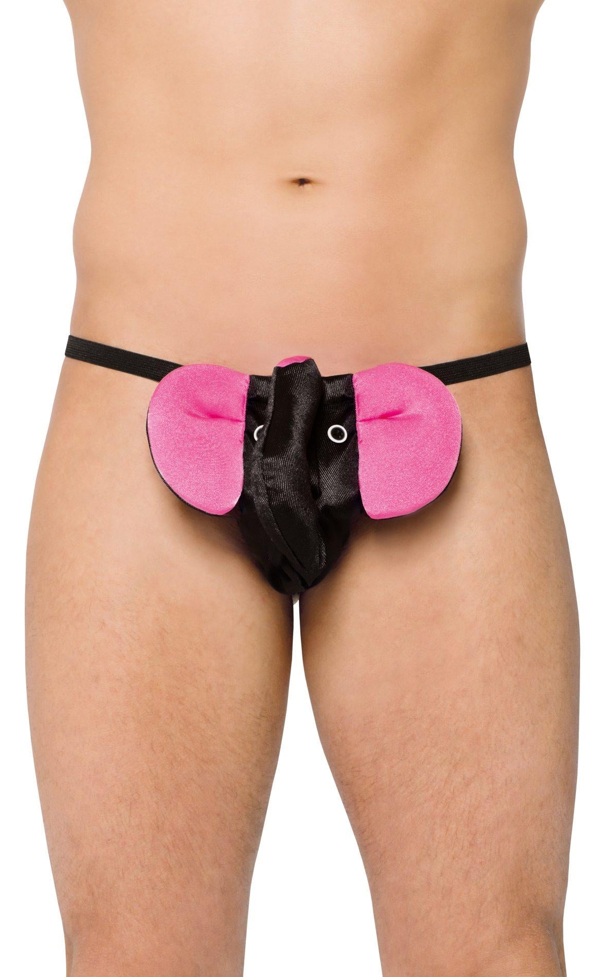 1-Stringi ze słonikiem SoftLine Collection czarne S/L-1