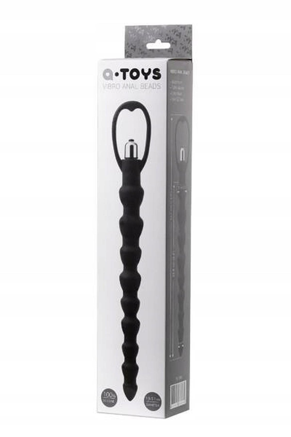 1-Analny łańcuszek wibracyjny A-Toys silikonowy czarny 32,7 cm-1