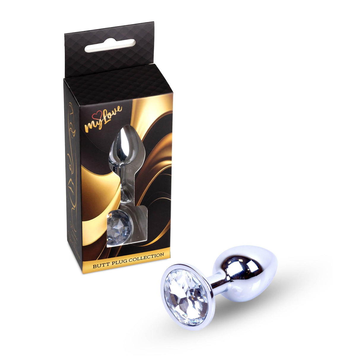 1-MyLove Toys - Jewellery Silver PLUG- Clear-1