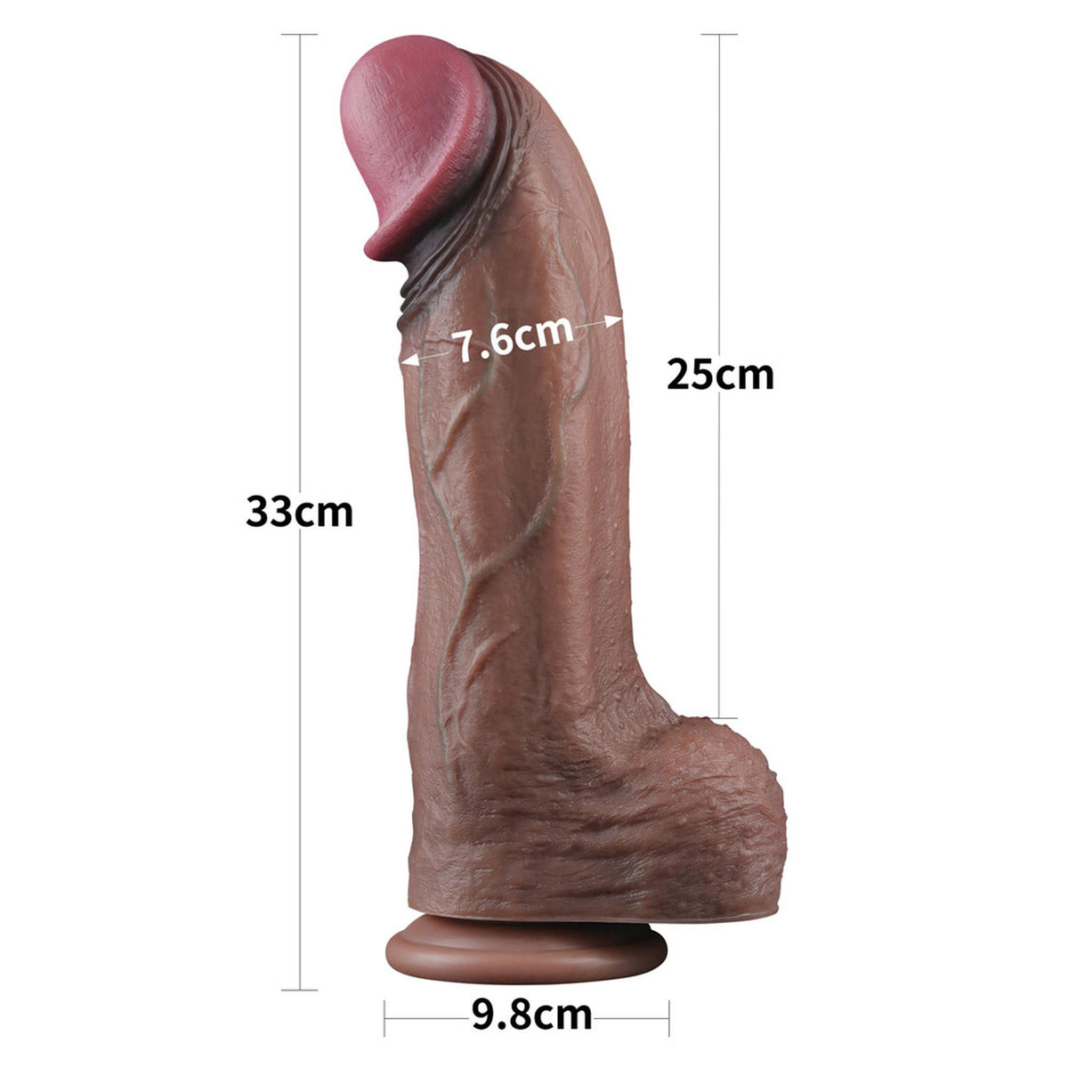 1-13"""" Dual Layered Silicone Cock XXL-1
