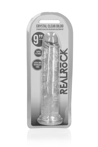 2-Dildo żelowe RealRock przezroczyste z przyssawką 23 cm-2