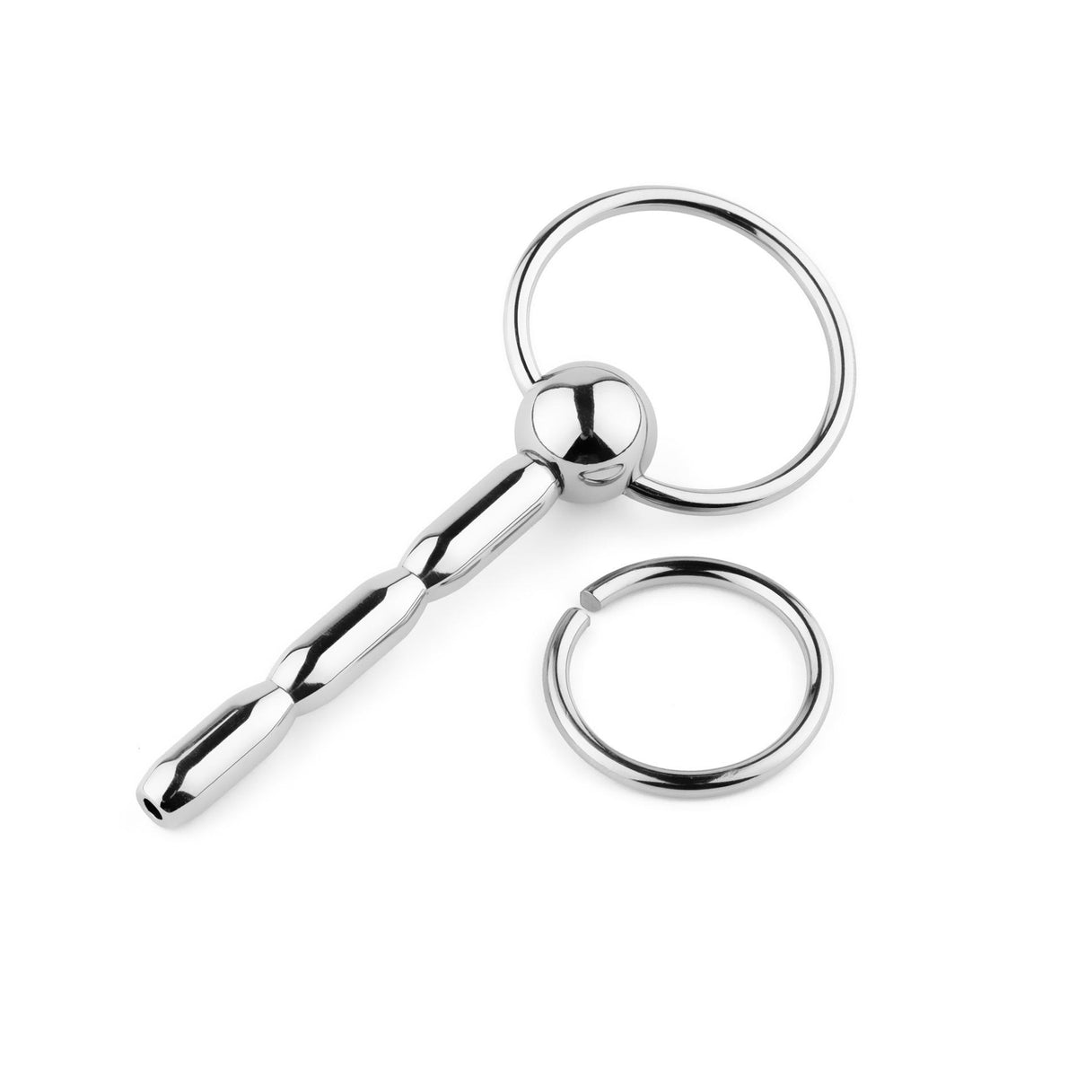 1-Stalowy plug do cewki z pierścieniem 10 cm HeavyFun-1