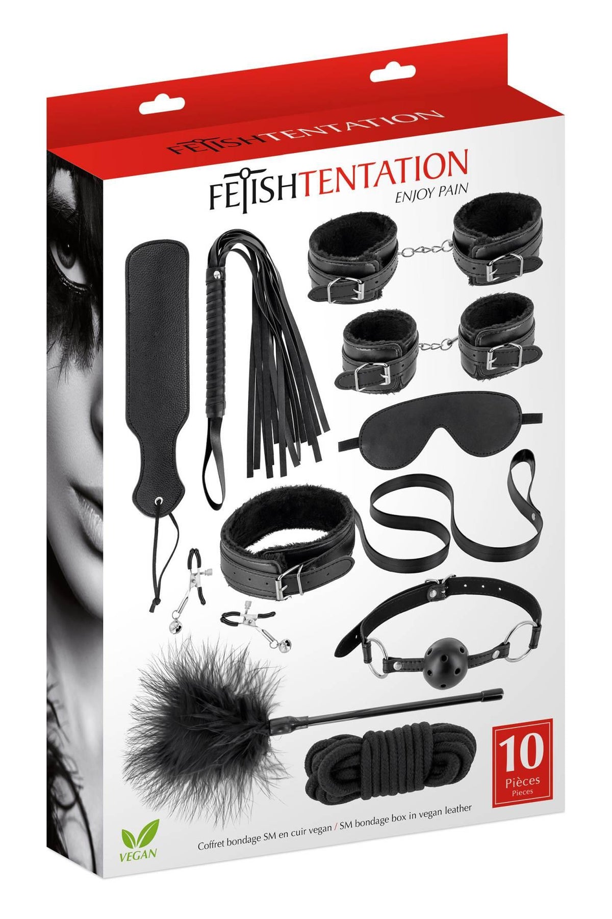1-Zestaw bondage Fetish Tentation 10 części wegańska skóra-1