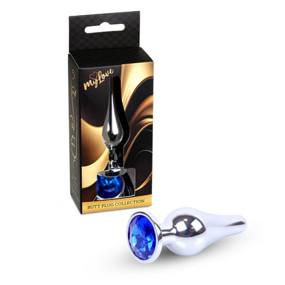 5-Biżuteria analna srebrna MyLove Toys ciemnoniebieska 9,5 cm-5