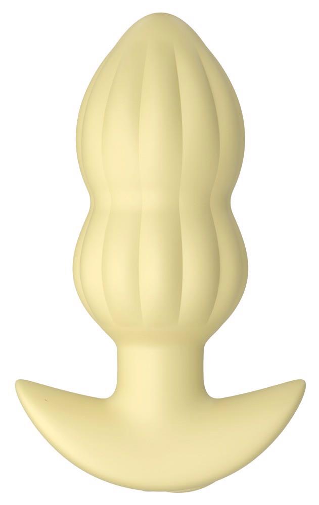 2-Plug wibrujący Cuties żółty silikonowy 7 trybów USB 8 cm-2