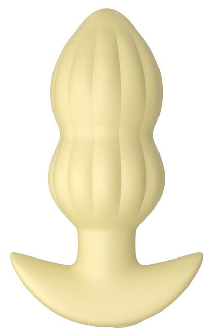 2-Plug wibrujący Cuties żółty silikonowy 7 trybów USB 8 cm-2