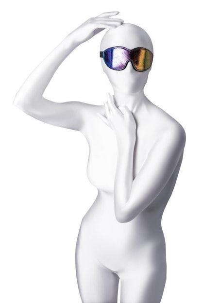2-Maska BDSM Anonymo PVC z nadrukiem 27,5 cm-2