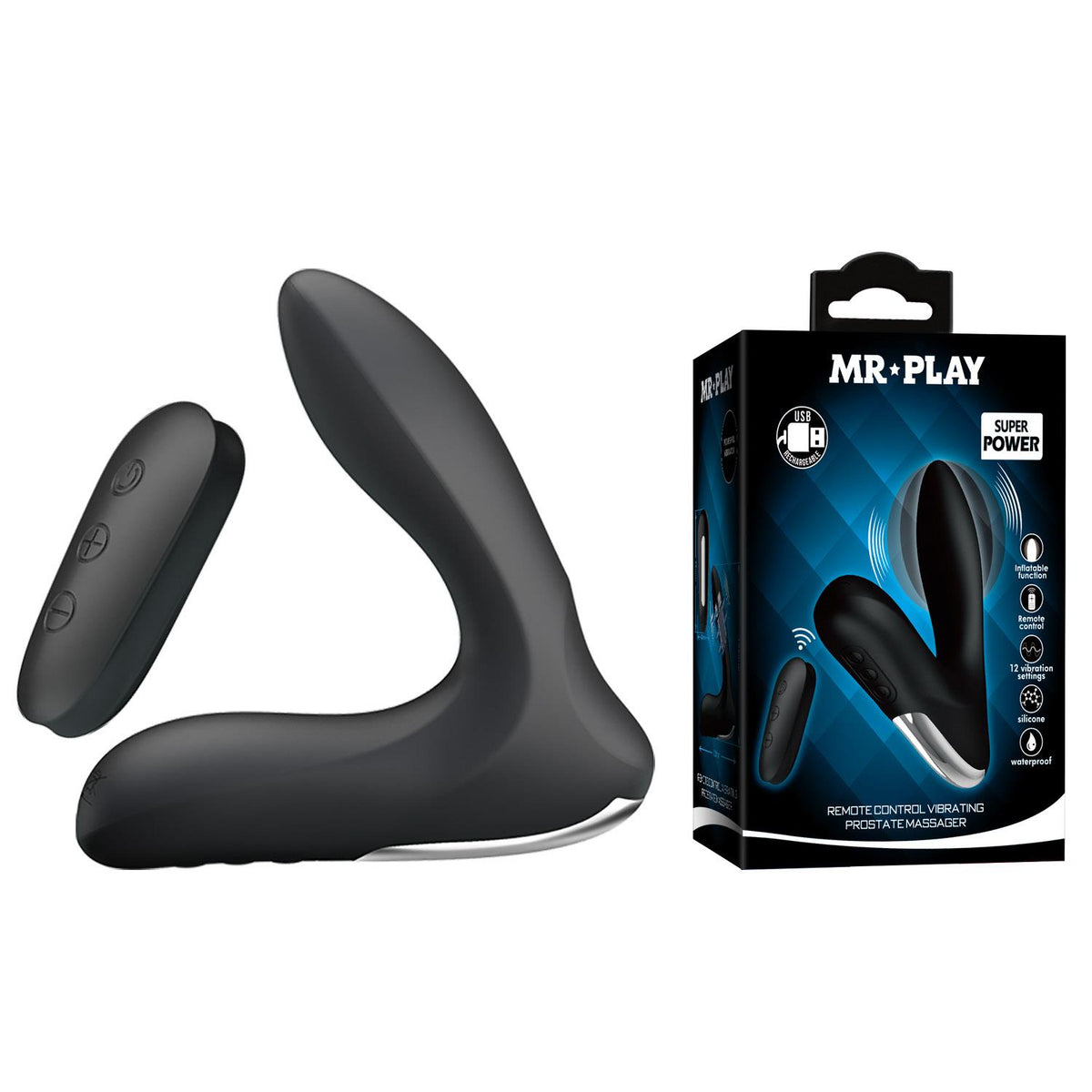 1-Nadmuchiwany wibrujący masażer prostaty Mr. Play z pilotem-1