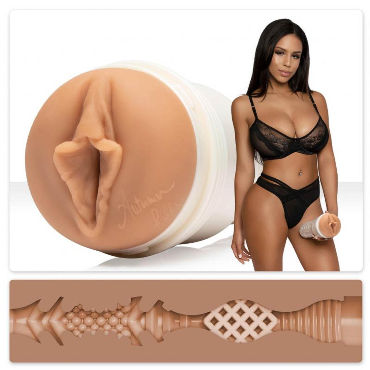 2-Masturbator Fleshlight Girls Autumn Falls Cream beżowy 25 cm-2