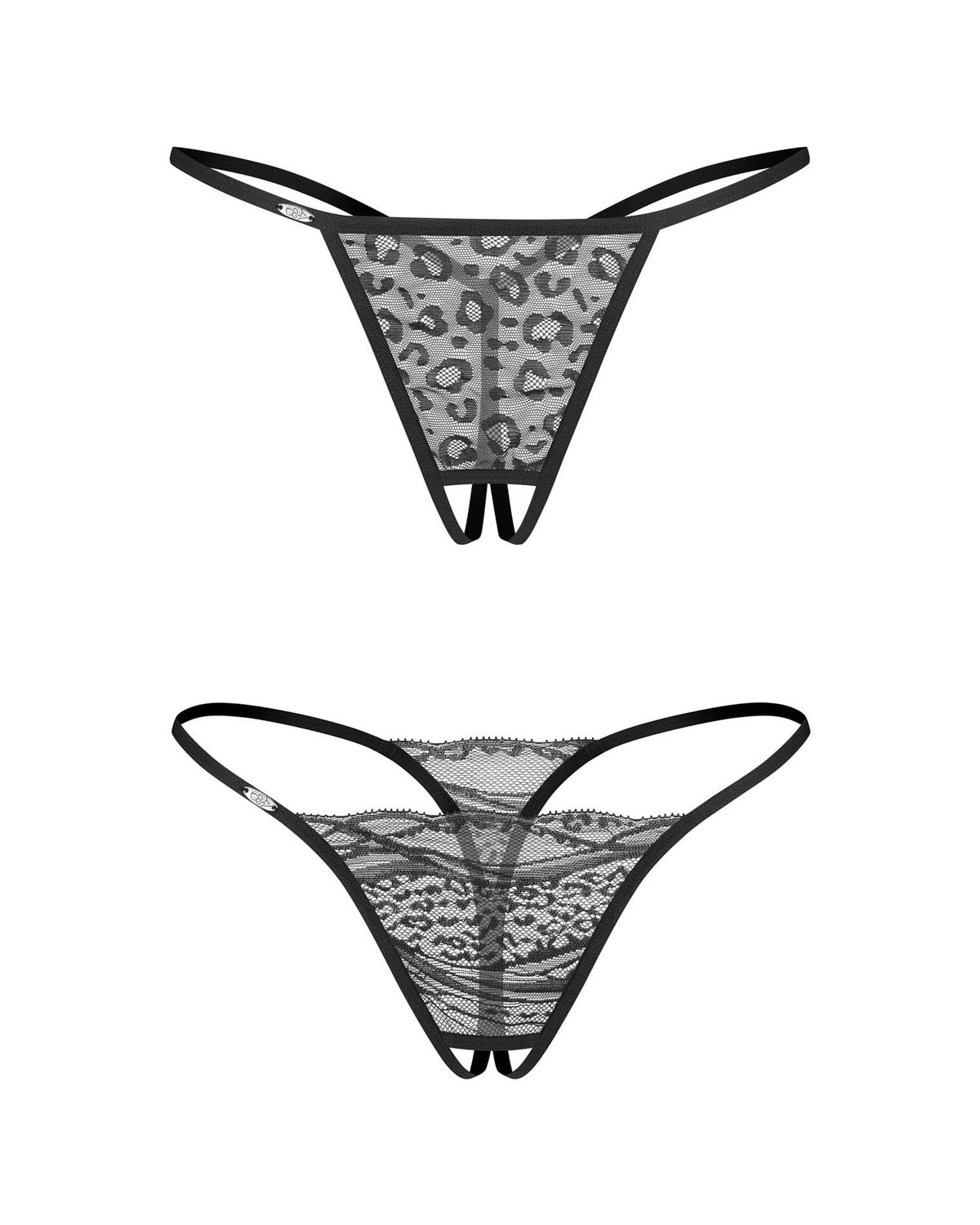 3-Stringi otwarte Bianca 2 pak Obsessive 2XL 3XL-3