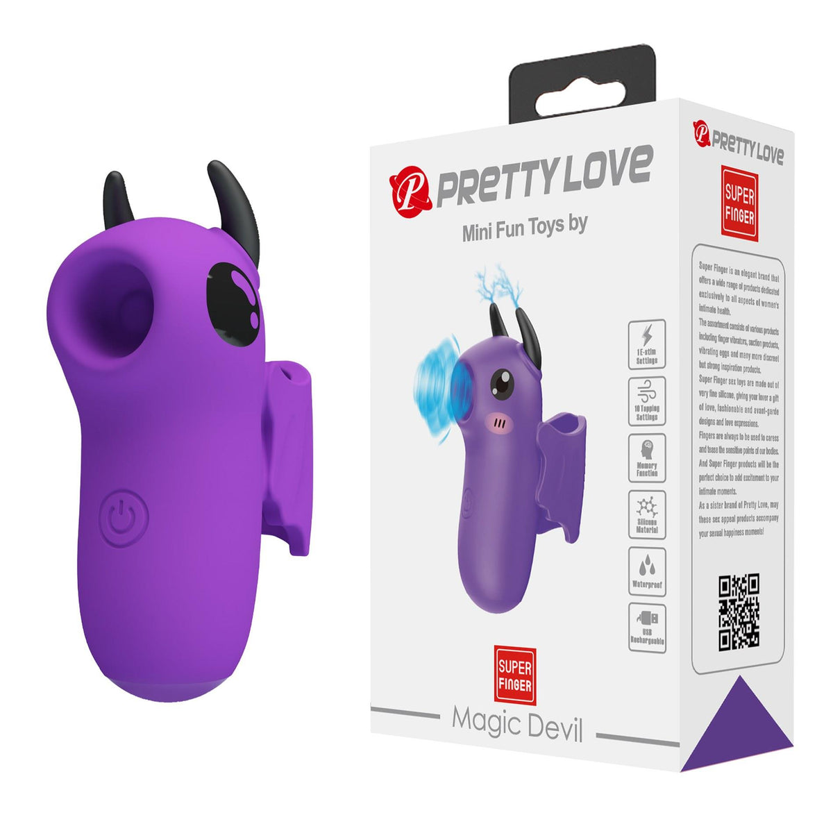 3-Stymulator łechtaczki Pretty Love Magic Devil silikonowy ładowalny E-stim-3