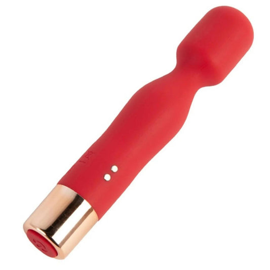 2-Masażer silikonowy USB czerwony 7 funkcji Lyla-2