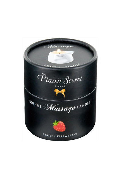 2-Świeca do masażu truskawkowa Plaisir Secret 80ml-2