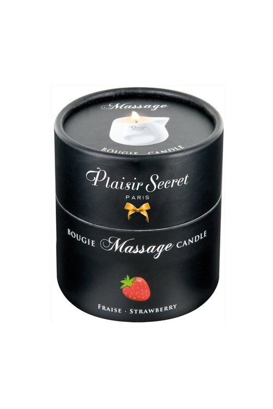 2-Świeca do masażu truskawkowa Plaisir Secret 80ml-2