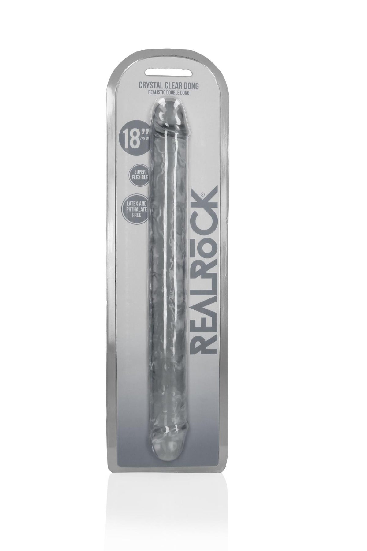 2-Podwójne dildo RealRock realistyczne przezroczyste 45 cm-2