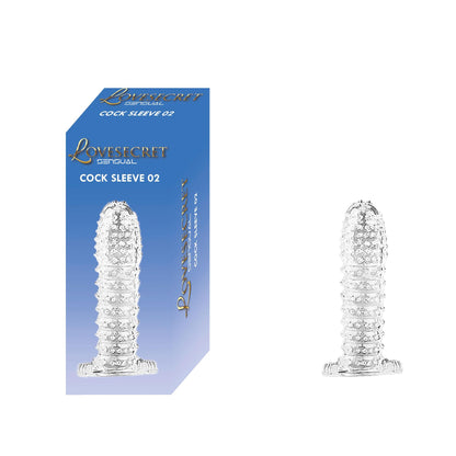 1-Rękaw na penisa przezroczysty z wypustkami Lovesecret 12,5 cm-1
