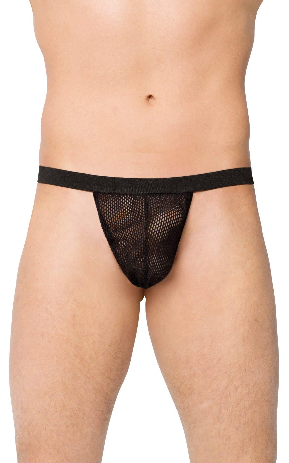 1-Stringi męskie kabaretkowe SoftLine 4402 czarne S/L-1