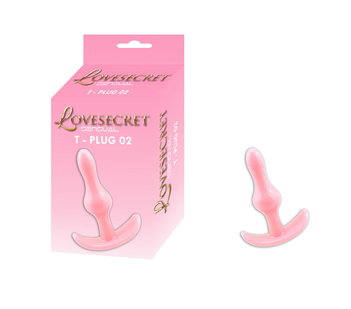 1-Korek analny Lovesecret T Plug różowy 8,5 cm-1