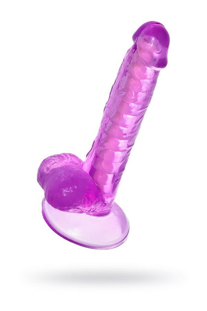 5-Elastyczne realistyczne dildo Celiam A Toys fioletowe 20,5 cm-5