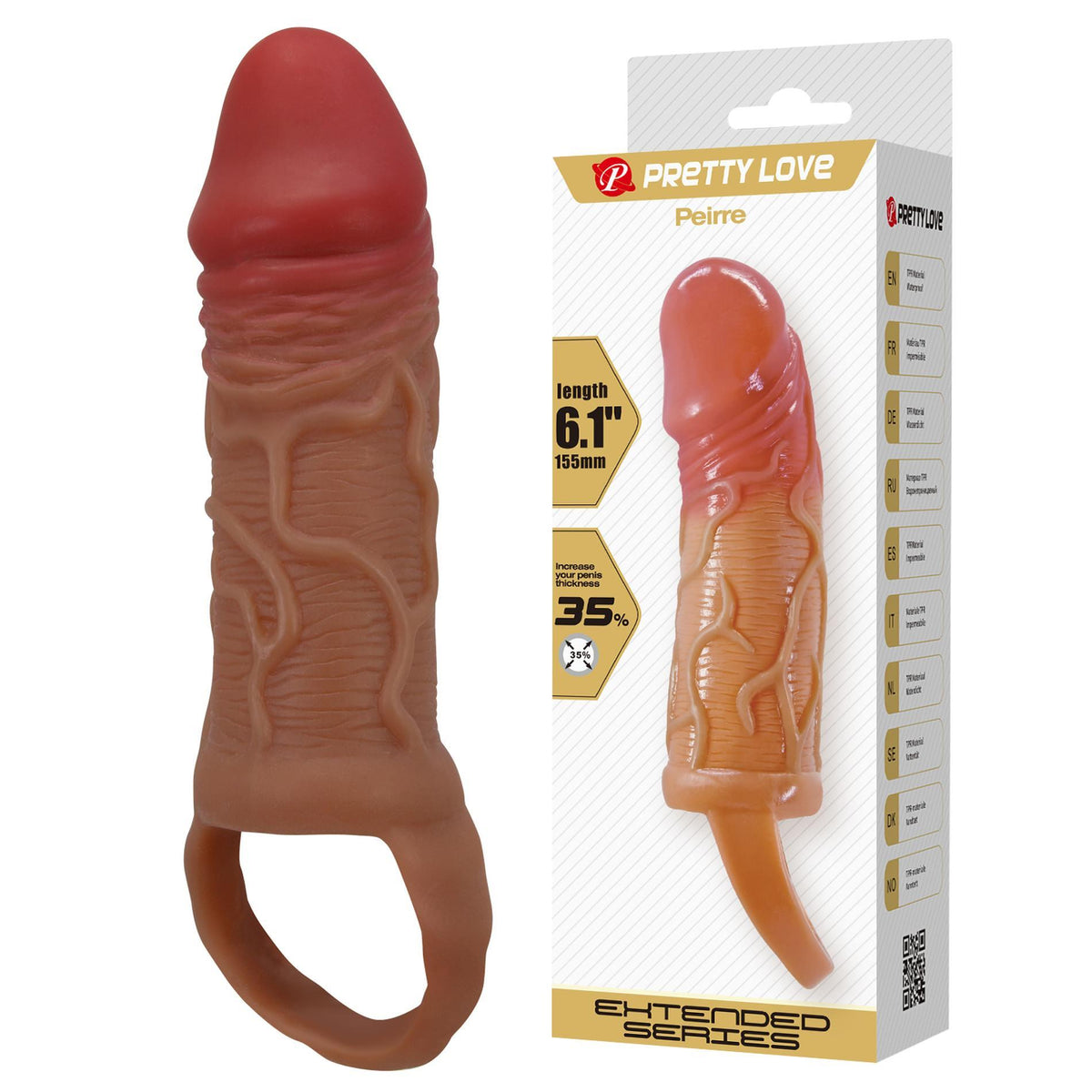 2-Przedłużka na penisa Pretty Love Peirre 15,5 cm wodoodporna-2