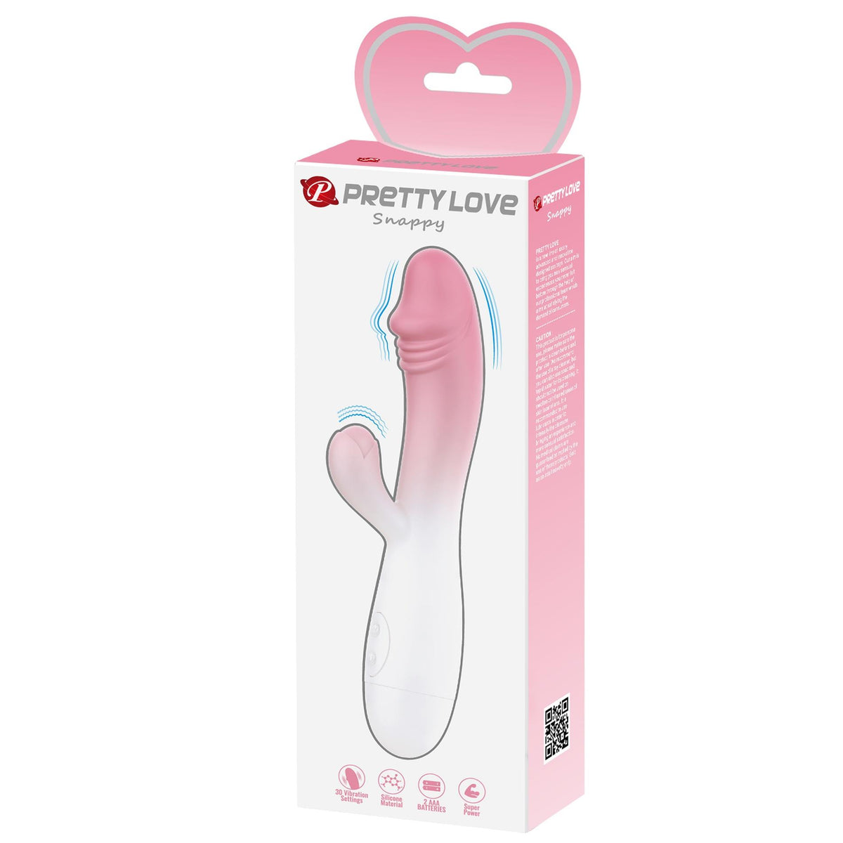 1-Wibrator króliczek Pretty Love Snappy jasnoróżowy 19 cm 30 funkcji-1