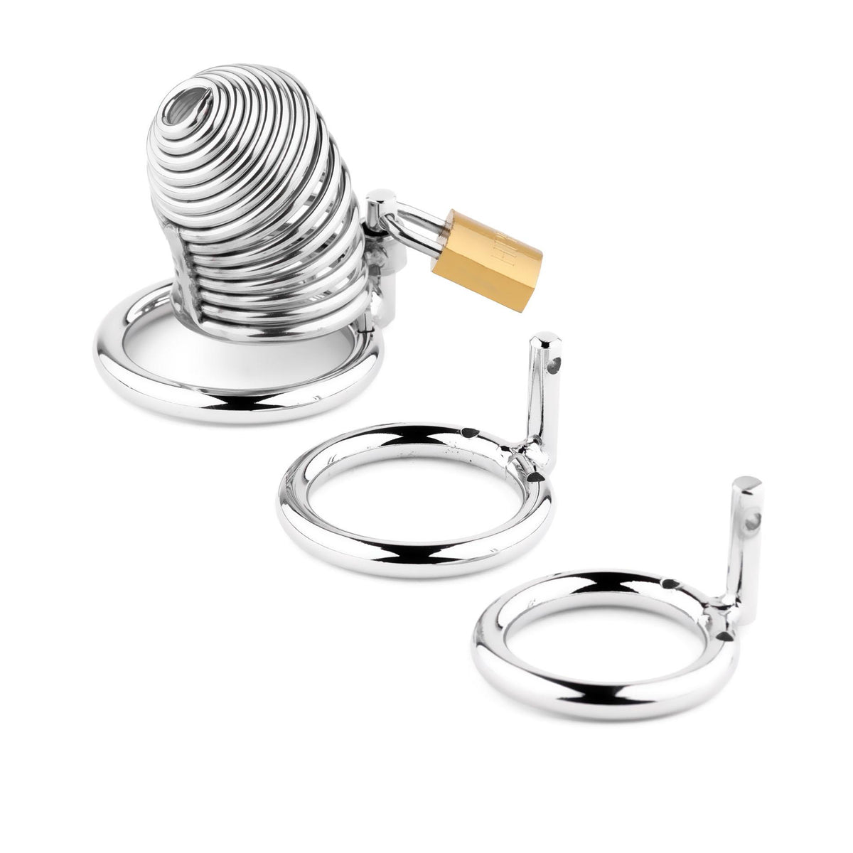 3-Stalowa spiralna klatka na penisa B Series HeavyFun 7,7 cm-3