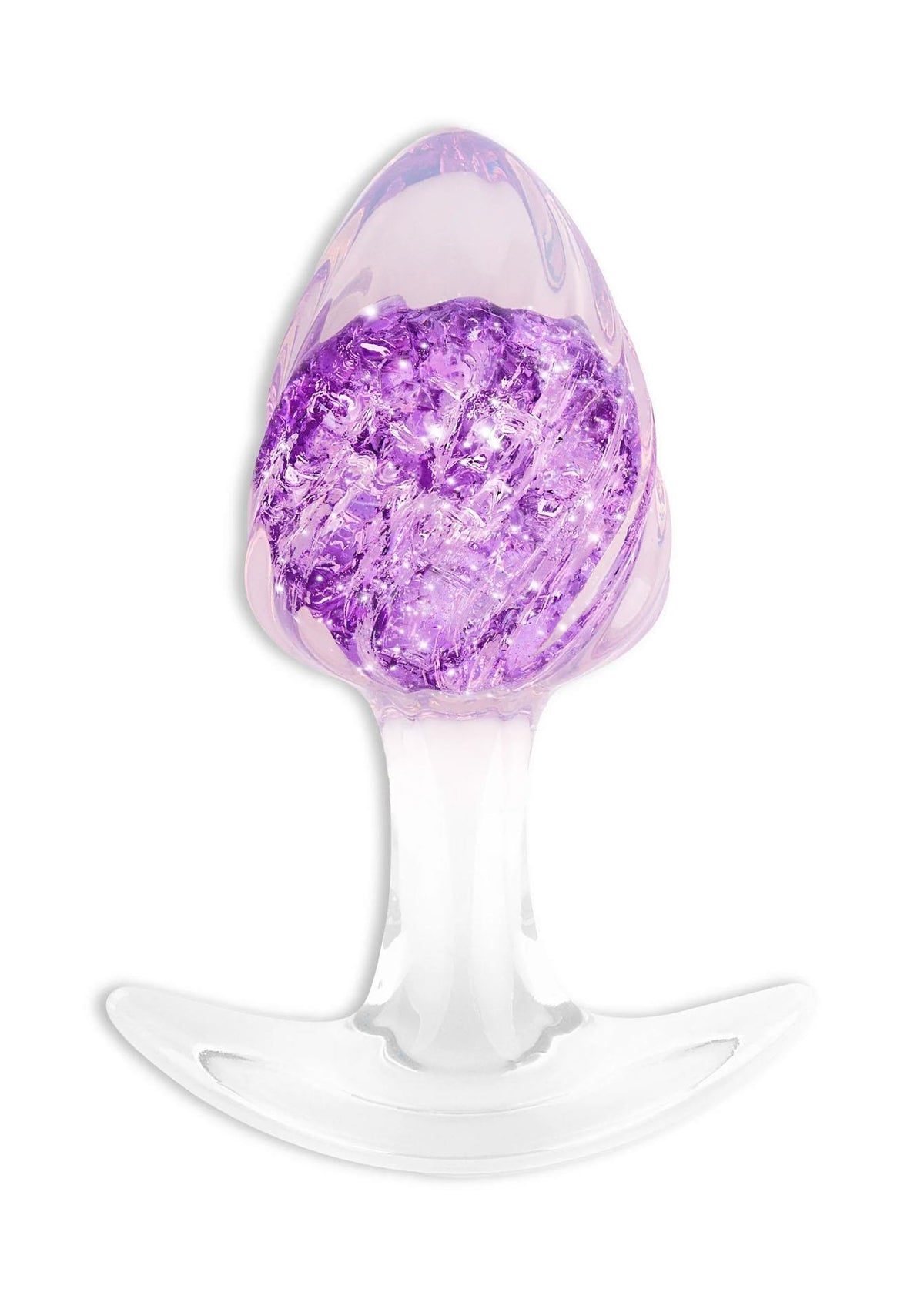 3-Korek analny ToyJoy Crystal Medium fioletowy 9,5 cm-3