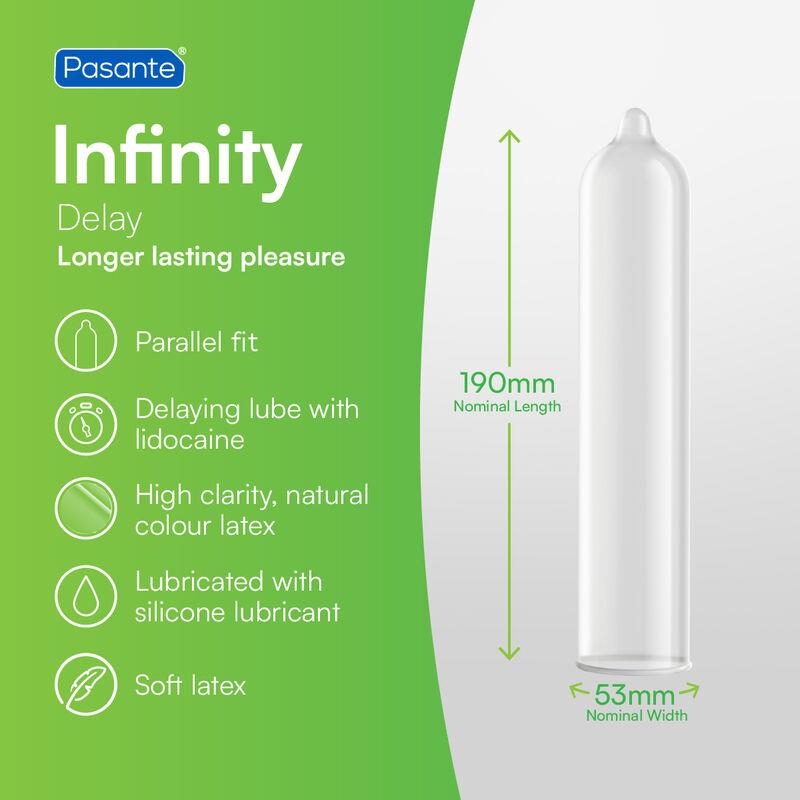 1-Prezerwatywa opóźniająca Pasante Infinity X Delay naturalna 19 cm 1 sztuka-1