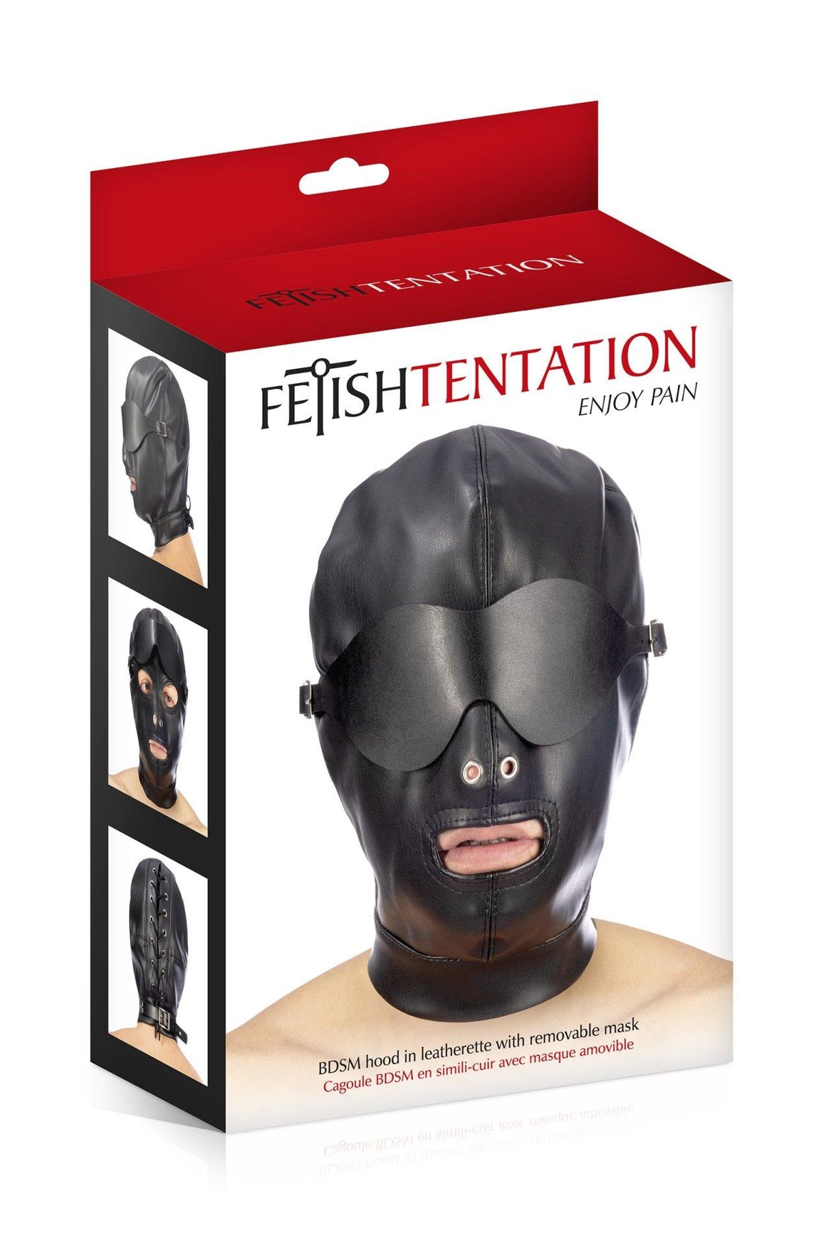 2-Spandeksowa maska BDSM z odkrytymi ustami Fetish Tentation-2