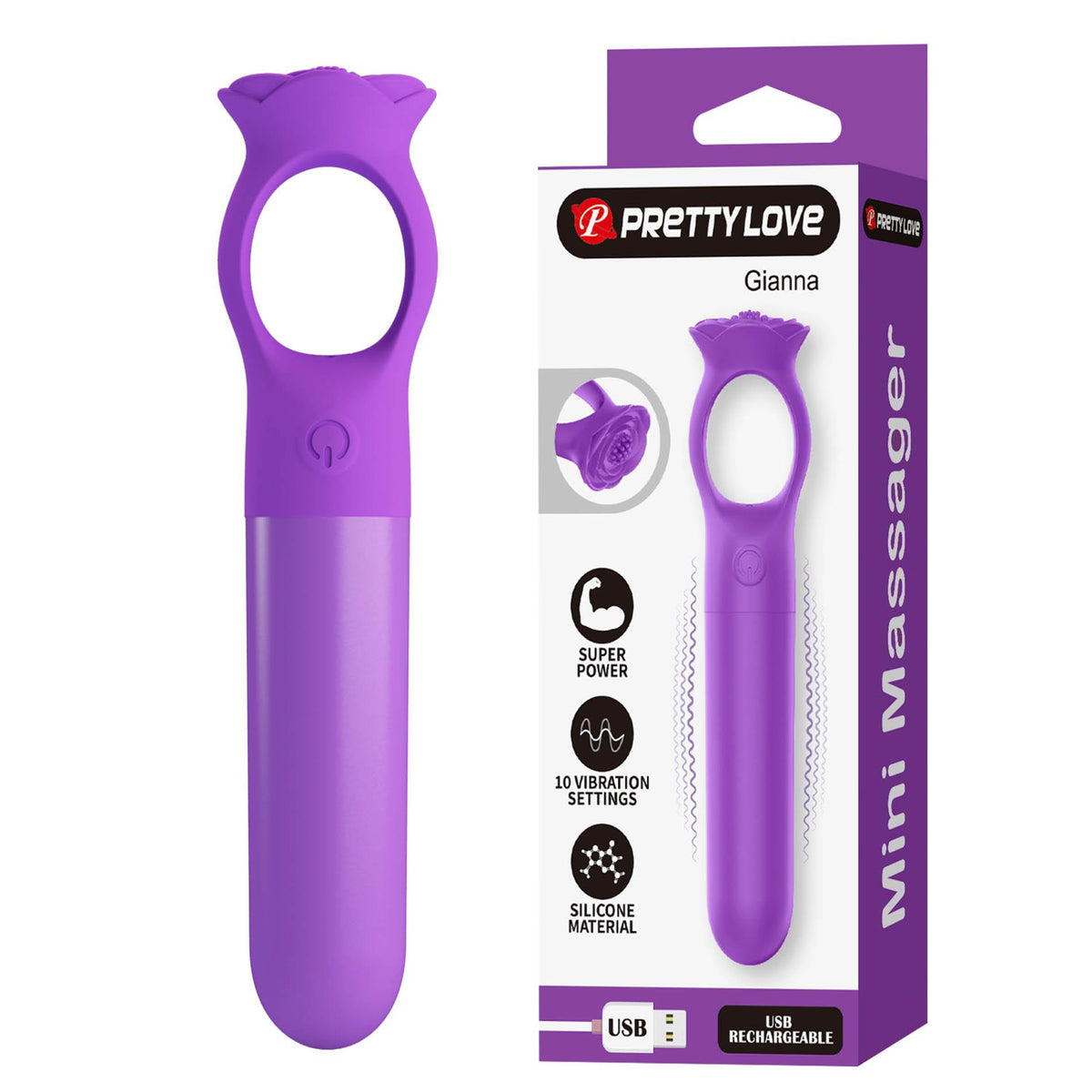 1-Stymulator łechtaczki silikonowy Pretty Love Gianna mini USB-1
