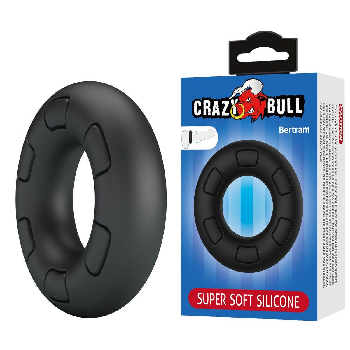 1-Pierścień erekcyjny super miękki silikonowy Crazy Bull Bertram-1