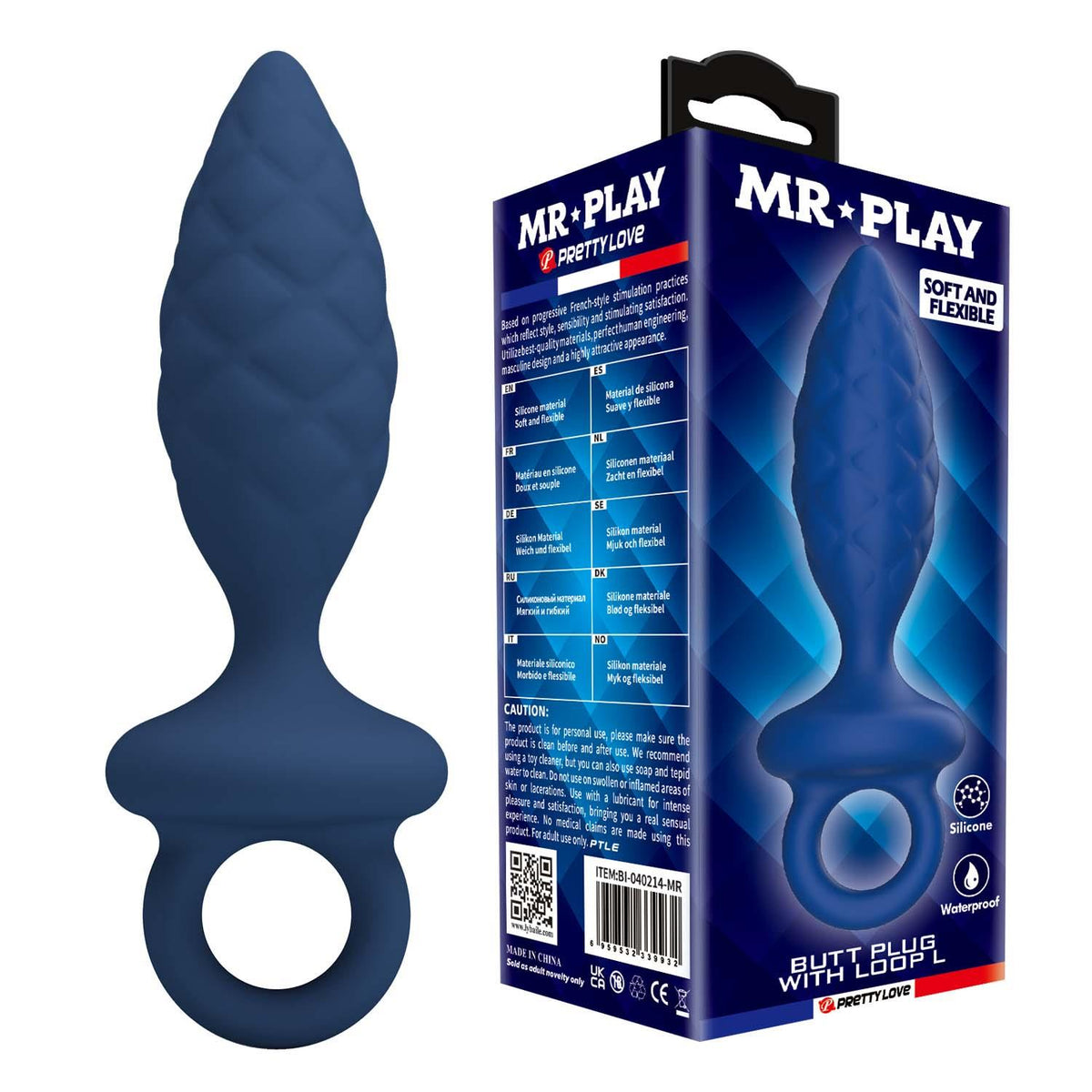 2-Korek analny silikonowy z pętlą Mr. Play rozmiar L-2