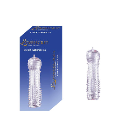 2-Transparentny rękaw na penisa z wypustkami Lovesecret 12,5 cm-2