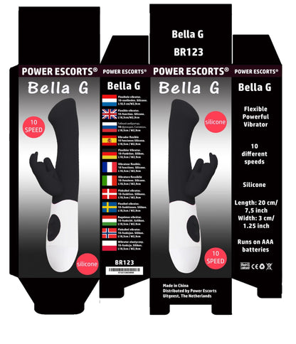 1-Wibrator punktu G Bella G Power Escorts czarny 20 cm-1
