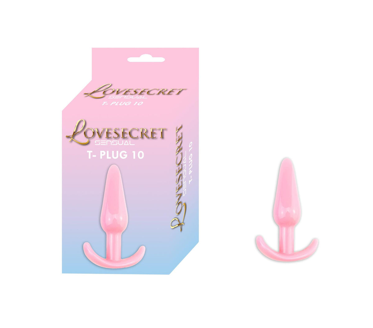 1-Korek analny Lovesecret Sensual T Plug 10 różowy 12,3 cm-1