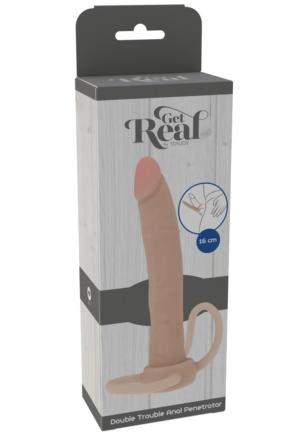 3-Podwójne dildo silikonowe Double Trouble ToyJoy 16 cm-3