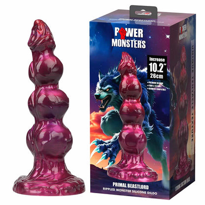 1-Power Monsters Primal Beastlord – 26 cm Rippled Monster Silicone Dildo-1