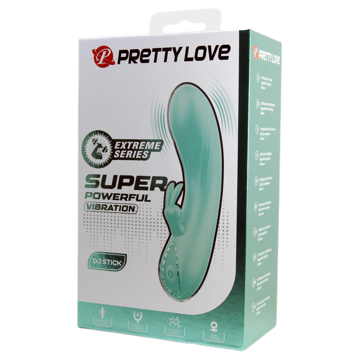 1-Wibrator króliczek Pretty Love DJ Stick 10 wibracji silikonowy USB-1