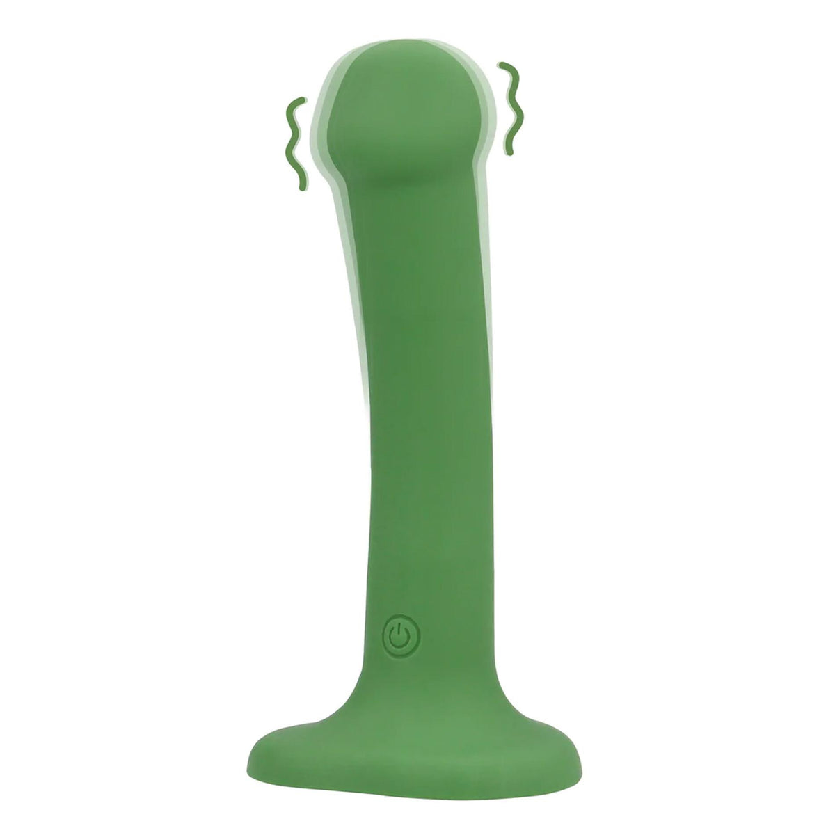 3-Małe wibrujące dildo silikonowe Loveline leśnozielone 16,5 cm-3