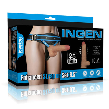 4-Vibrating Enhanced Strap on Set 9.5'' XS/S/M-4