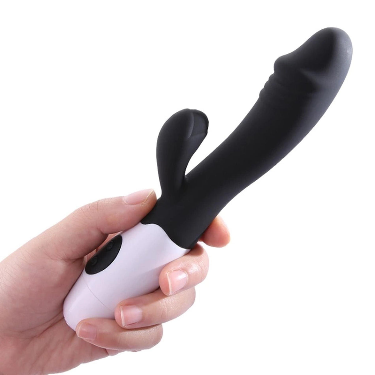 5-Wibrator króliczek silikonowy Power Escorts 20 cm czarny-5