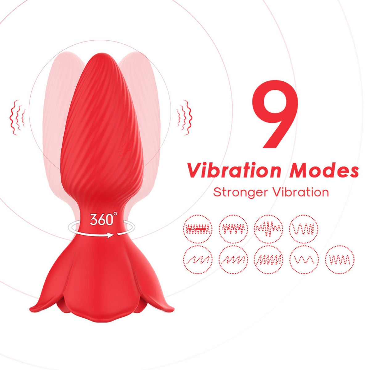 4-Plug analny wibrujący Honey Jelly róża 9 trybów 10,9 cm-4