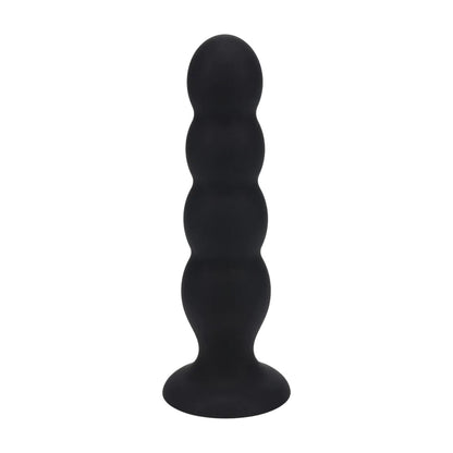 2-Korek analny silikonowy poczwórny z grzechotką Levelz XL czarny 16,5cm-2