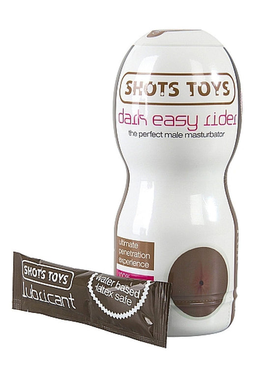 2-Masturbator analny Real Skin Dark Easy Rider ShotsToys 15,7 cm-2