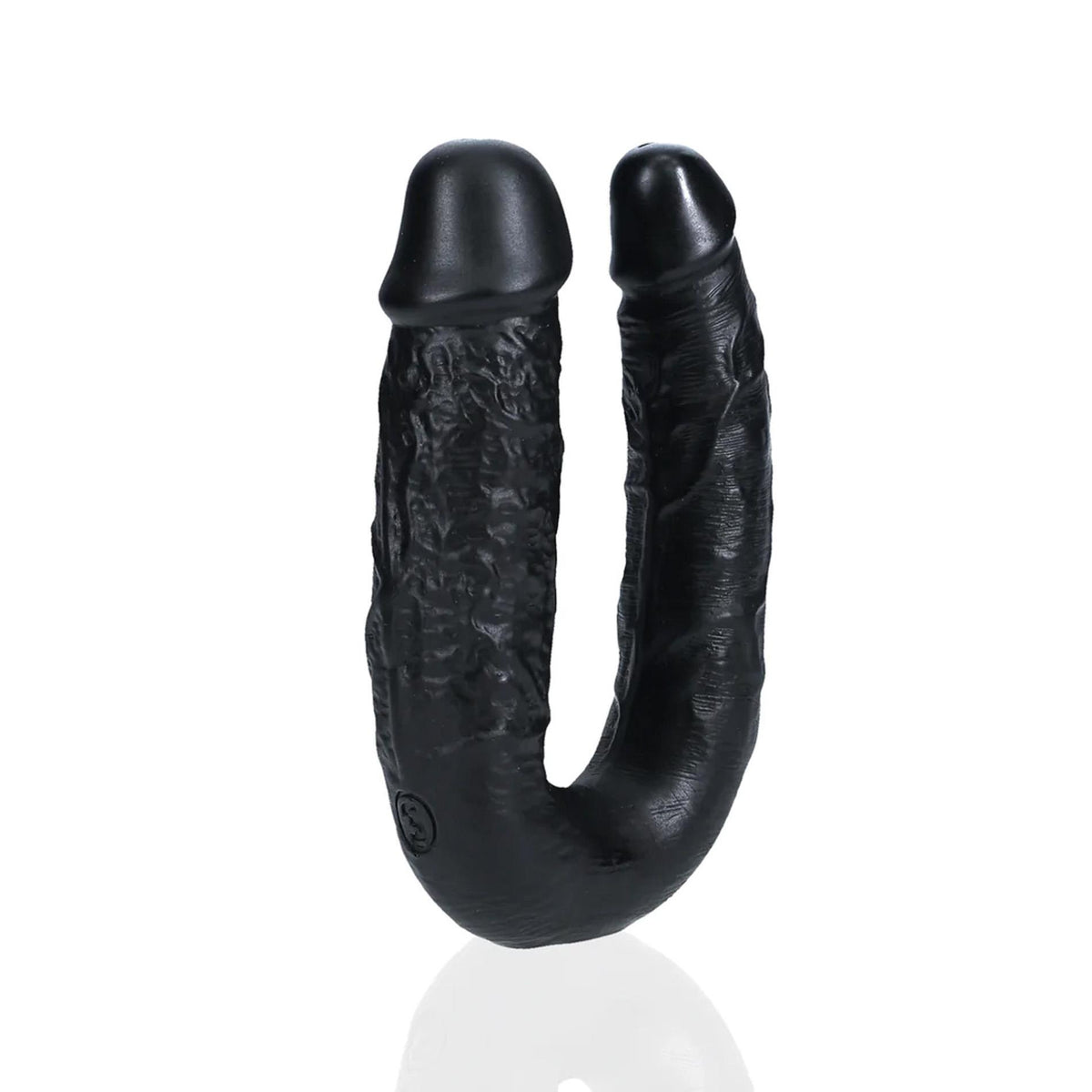 2-Dildo podwójne w kształcie U RealRock 12,7 cm czarny-2