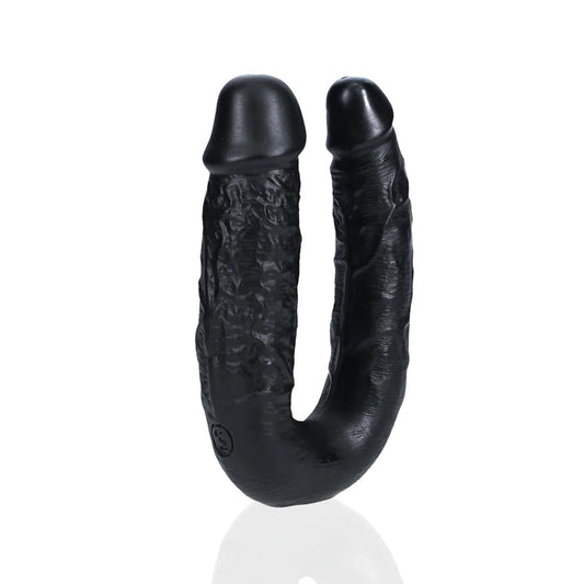 2-Dildo podwójne w kształcie U RealRock 12,7 cm czarny-2