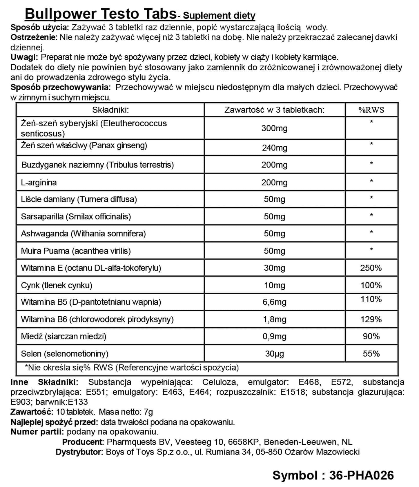 1-Bull Power Testo Tabs - Stimulating Tablets-1