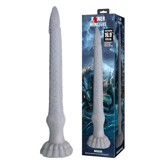 1-Dildo silikonowe pofalowane Basilisk Power Monsters 43 cm-1