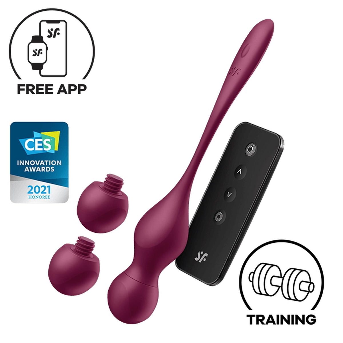 1-Wibrujące kulki Satisfyer Love Birds Vary z aplikacją i pilotem-1